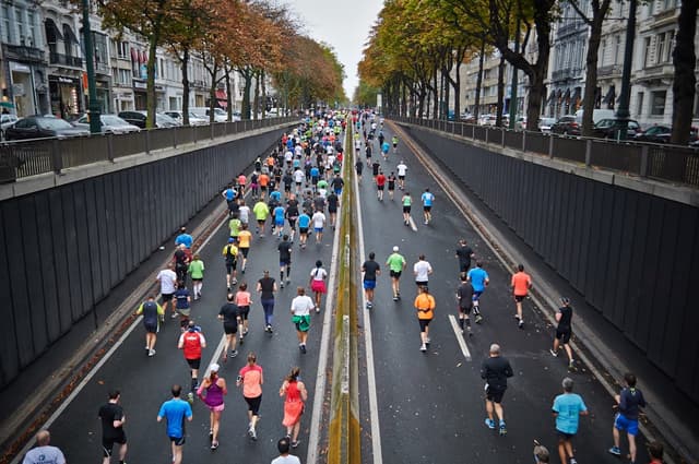 Person running outdoors