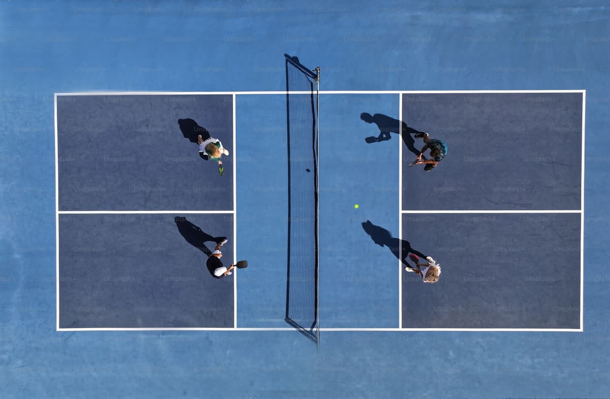 Tennis courts aerial view